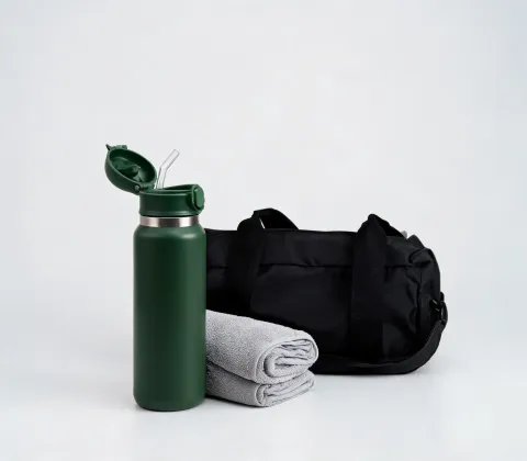Yeti water bottle with straw lid